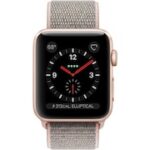 Apple Watch Series 3 GPS + Cellular Smartwatch (Pink Strap, 38mm)
